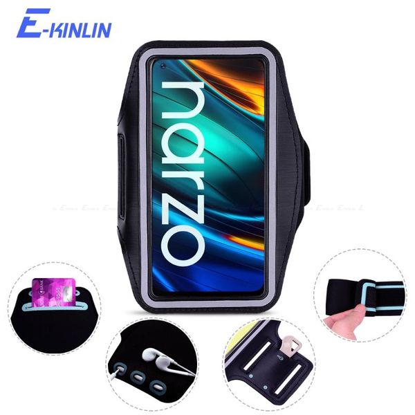 

cell phone pouches outdoor arm band cover case for realme narzo 30a 20a 10a 10 20 30 pro sport running gym holder bag pouch