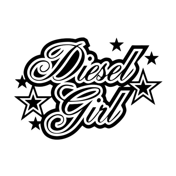 

15.2cm*10.5cm fashion originality diesel girl vinyl waterproof decal car sticker black