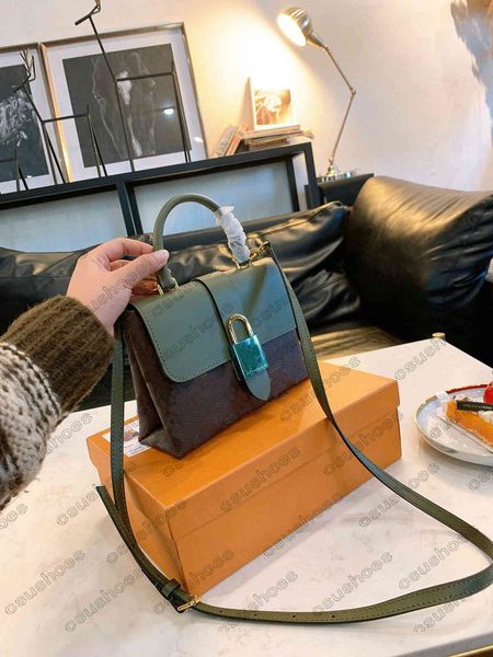 

lockybb presbyopia postman crossbody bag ladies women plaid shoulder female luxurys designers leather handbag m44080 m44141