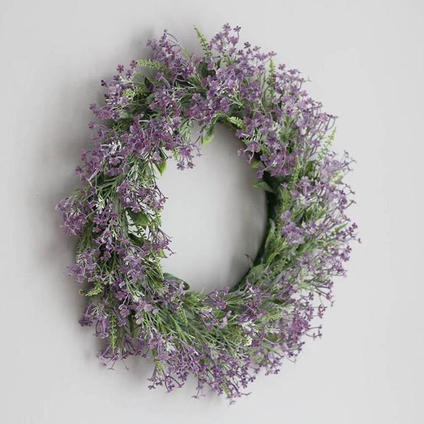 

decorative flowers & wreaths wall christmas party wedding decoration fake lavender ring wreath for front door window