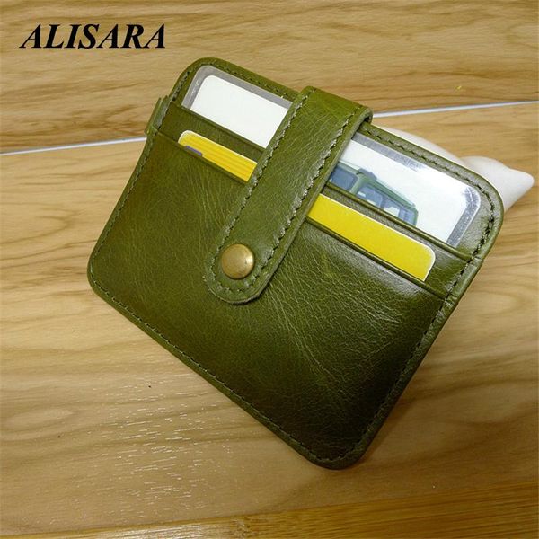 

card holders holder leather 100% handmade purse green korean and japanese styles gift for men or women, Brown;gray