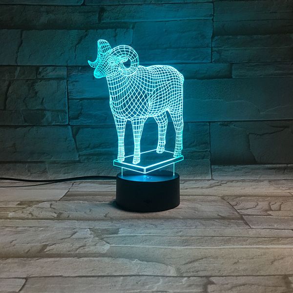 

sheep 3d lamp baby room night sensor light led projector nightlight home party decoration smart phone control child friend gifts