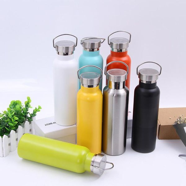 

water bottles stainless steel cover vacuum car portable insulated bottle 750ml wall kids cartoon stainles