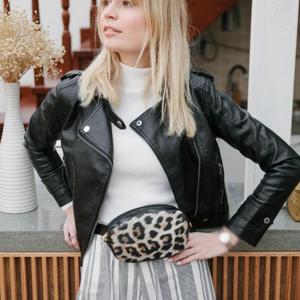 

#fashion women outdoor leopard print chest pocket zipper messenger bag sports waist brusttasche#3 bags