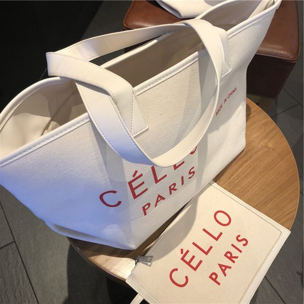 

canvas women's capacity hand shopping printed letter child mother large wing bag outlets