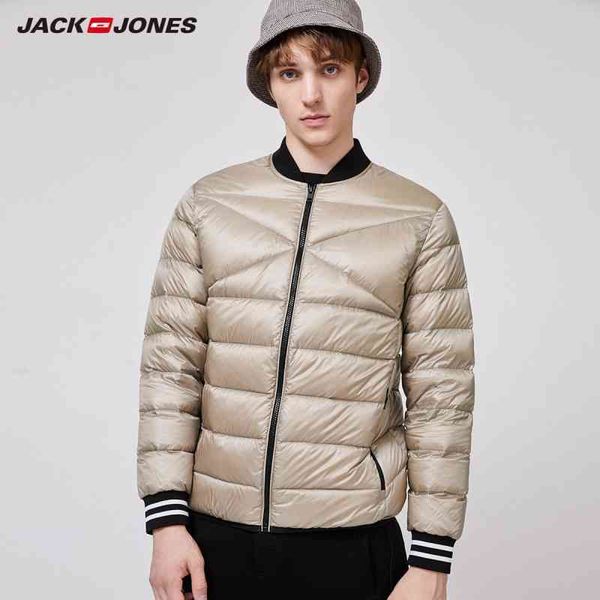 

jackjones men's regular fit duck down warm comfortable baseball collar jacket| 219412506, Black