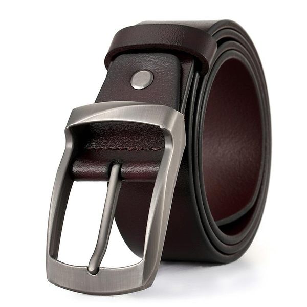 

belts men's belt leather pin buckle casual vintage pants, Black;brown