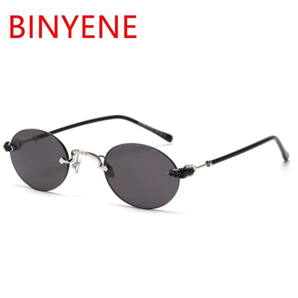 

sunglasses vintage small oval women luxury design metal rimless frame gradient sun glasses colorful lens goggles, White;black