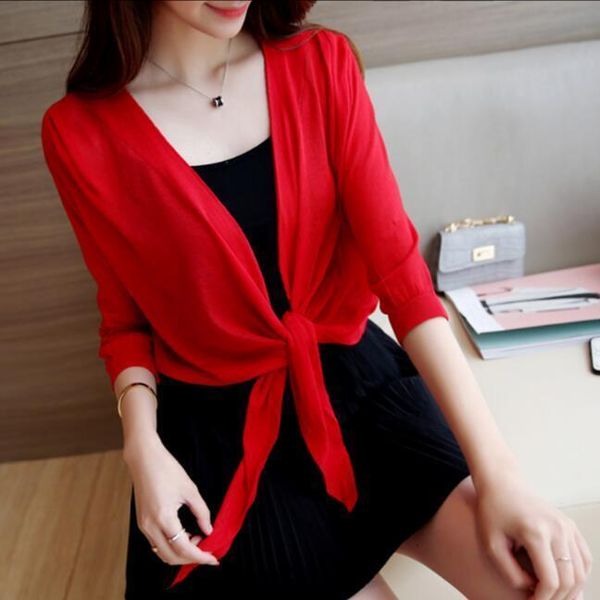 

summer thin half sleeve lace women sweaters mesh cardigan crochet shrugs mujer casual korean cape, White;black