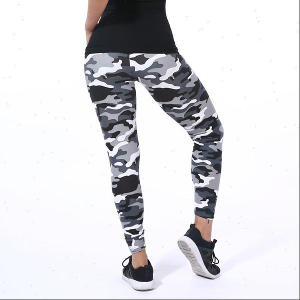 

casual camo print womens legging leggins slim pencil pants spring fall black white