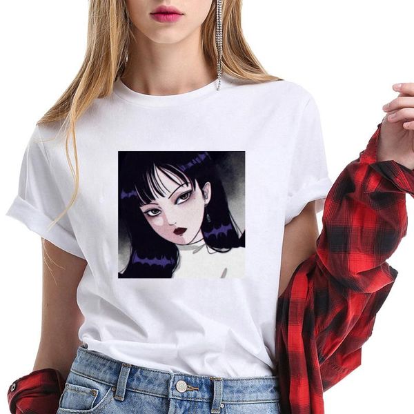 

women's t-shirt summer manga tomie junji ito cartoon women female kawaii 90s funny harajuku ullzang tee size xs-4xl, White