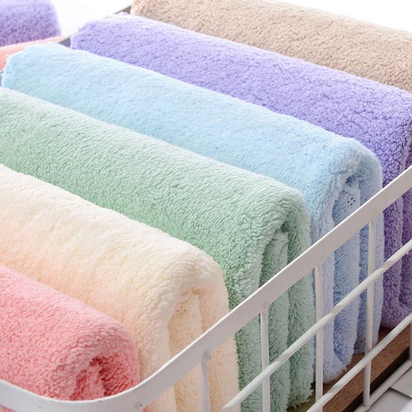 

handkerchief coral velvet towel super absorbent for adults, White