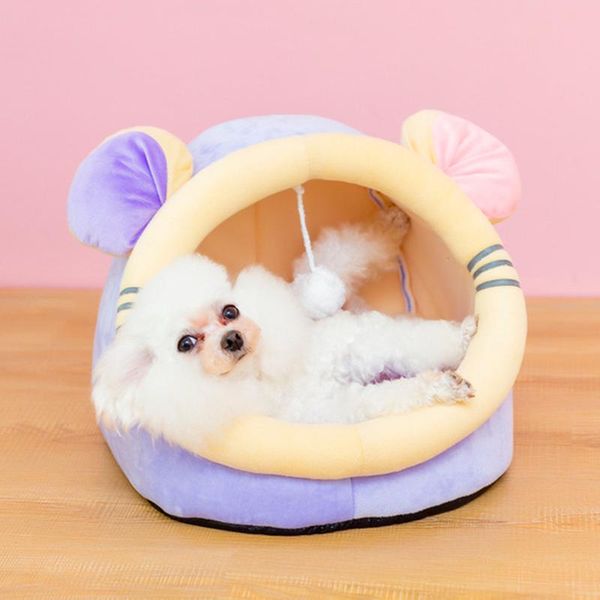 

cat beds & furniture pet tent soft cave bed super half enclosed house supplies for and small dogs ki