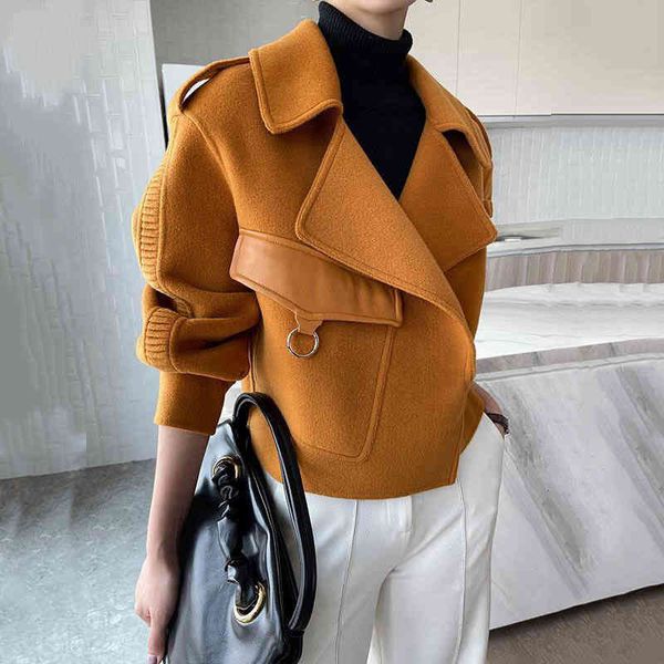 

women's jackets [ewq] korea women autumn winter fashion loose jacket thin versatile temperament small short woolen coat female 16r58 f8, Black;brown