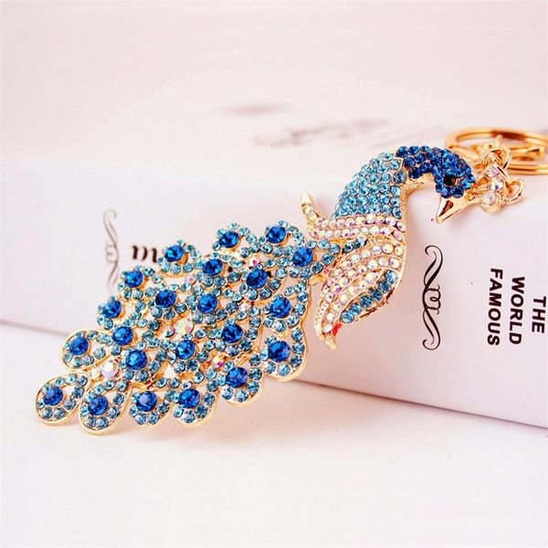 

keychains fashion men car keychain holder chain silver color peacock phoenix pendant for gift