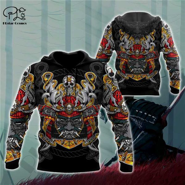 

men's hoodies & sweatshirts plstar cosmos 3dprint est samurai art tattoo oni mak harajuku streetwear unique casual hoodies/sweatshirt, Black