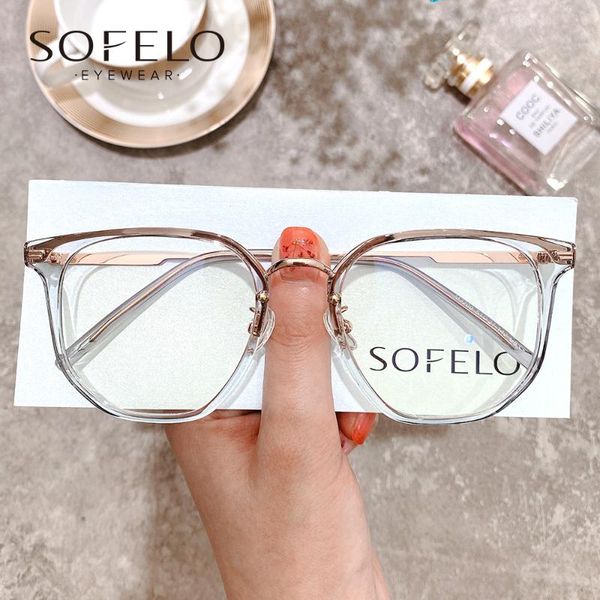 

transparent big frame optical glasses men anti blue lihgt computer eyeglasses women prescription myopia spectacles fashion sunglasses frames, Black