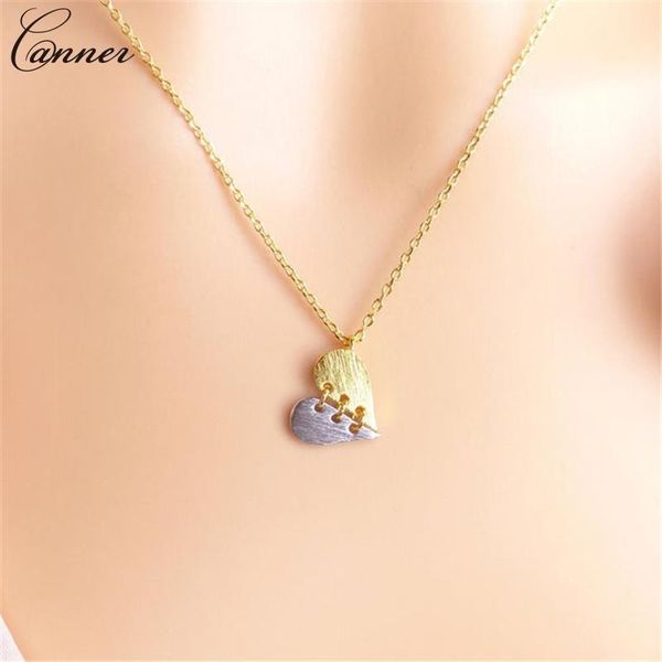 

gold/silver color broeken heart necklace women delicate love choker collar jewelry birthday gifts collier q40 chokers, Golden;silver