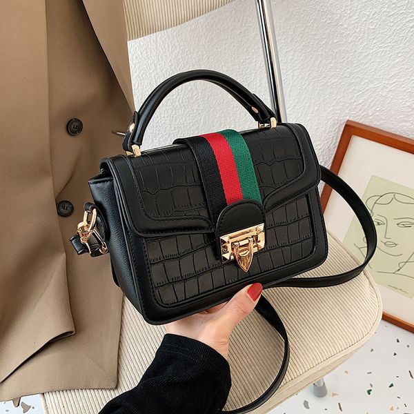 

luxury handbags small bag women's 2021 new fashion foreign style handbag pu solid color texture single shoulder messenger bag