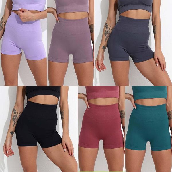 

women's shorts seamless high waist workout fitness yoga running sport women gym leggings, White;black