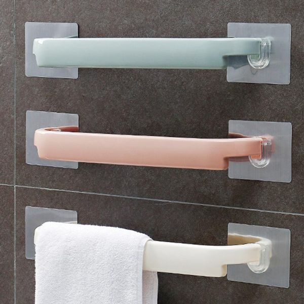 

bath accessory set bathroom towel rail rack holder wall mounted self-adhesive hanging hanger shelf