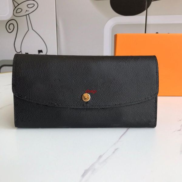 

luxurys designers wallet purse woman fashion clutch purses monogrames emilie long wallet card holder purse with box dust bag, Red;black