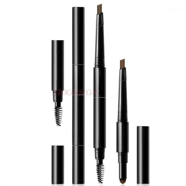 

2pcs three-in-one eyebrow pencil waterproof and sweat proof non marking long lasting does not smudge beginner word brow powder1