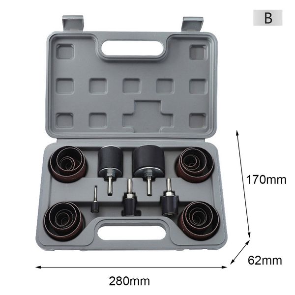 

sand paper roll drum sander kit sanding belt grit 80 120 sandpaper long short with spindle case for drill press rotary tools