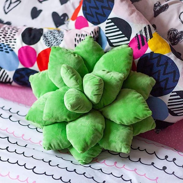 

pillow succulent cactus for garden green lovers kawaii plant cushion bedroom doll sofa chair cute plush toy succulents decor