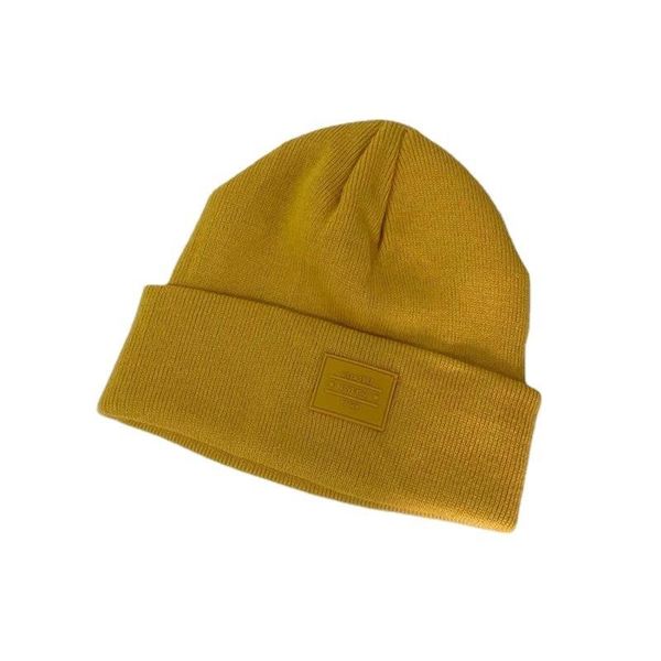 

caps & hats fashion men's beanie winter knit hat boy skullcap sailor cap cuffs retro navy short solid color autumn warm, Yellow