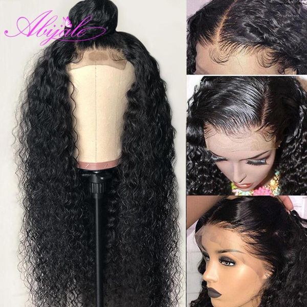 

abijale 5x5 6x6 lace closure wig curly wave front human hair wigs preplucked remy brazilian wigs1, Black;brown