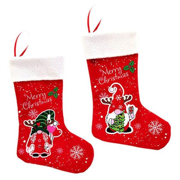 

christmas decorations pendants apples storage pocket festival ornament stockings gift candy bag xmas tree decor snowflake socks