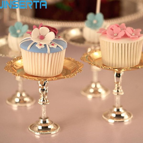 

kitchen storage & organization jinserta 2pcs metal tray gold high stand fruit dessert cake plate holder home party wedding ktv decoration or