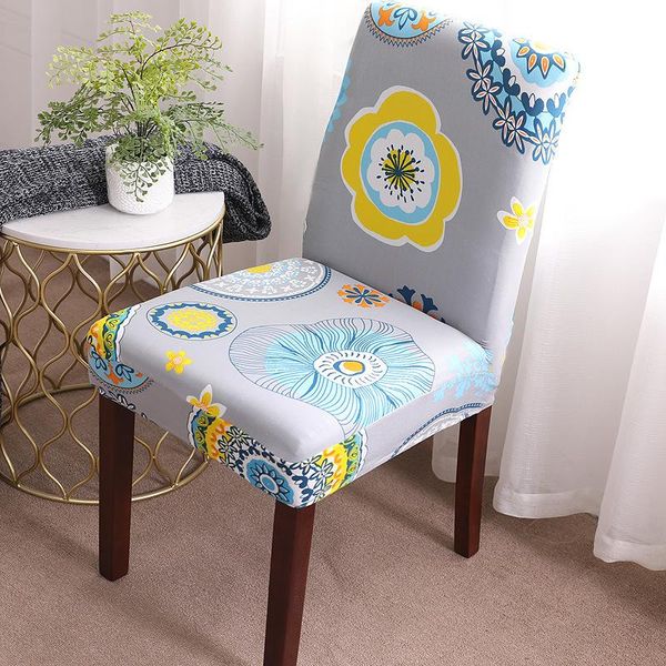 

chair covers spandex/polyester elastic dining slipcover anti-dirty kitchen seat case stretch cover for banquet xf898-25
