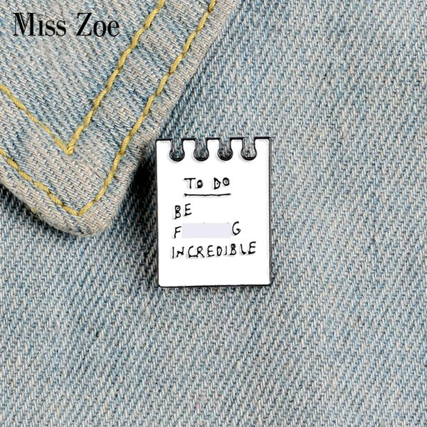 

to do list enamel pin custom note brooches backpack clothes lapel pin fun badge be incredible jewelry gift for kids friendsdio chan contact, Gray