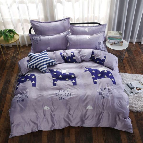 

bed linings home textile four piece fleece three quilt cover bedding sheet