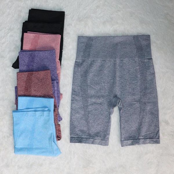 

seamless high waist knee length yoga pants for girl/female sport workout tights 5-point shorts outfit