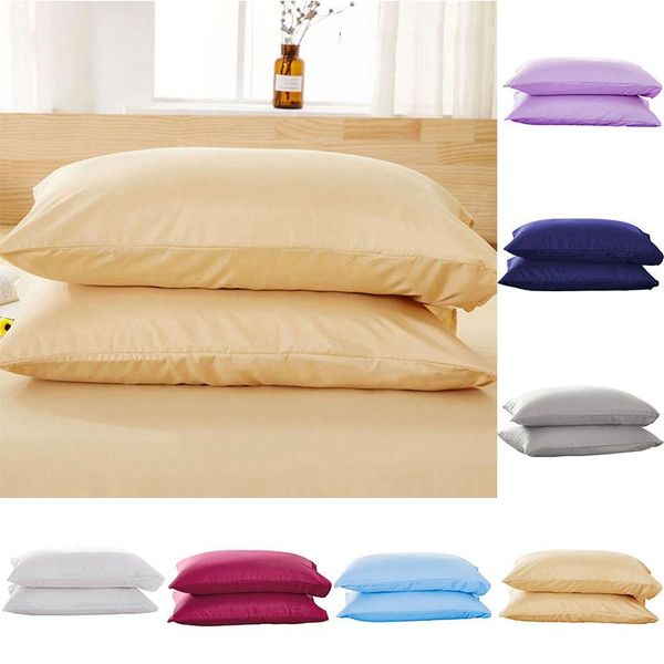 

pillow case classic solid color 45cm*75cm pillowcase luxury slip-over pillowslip polyester cover home bedroom high quality