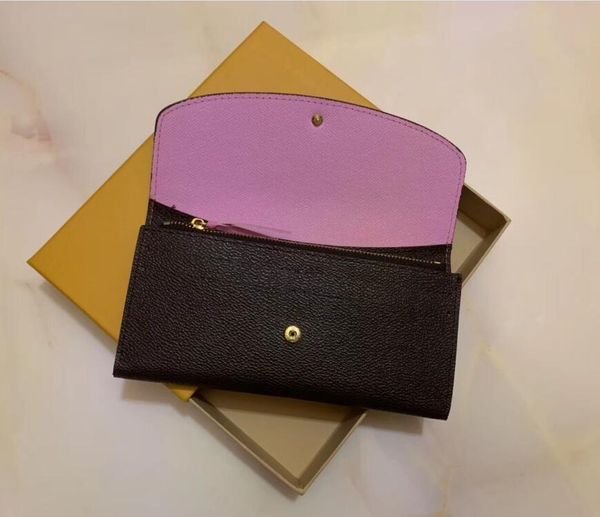 

purses women's wallets zipper bag female purse fashion card holder pocket long women tote bags no box dust bags designer wallet 60136#r, Red;black
