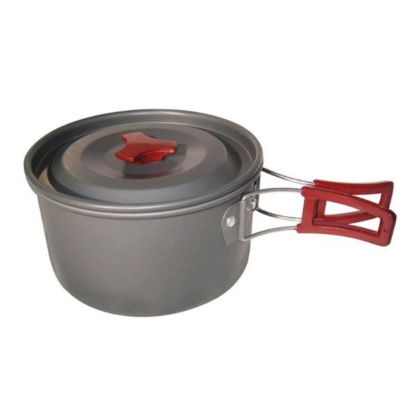 

camp kitchen aluminum camping anti corrosion picnic wear resistant double handle portable no slip practical small single pot