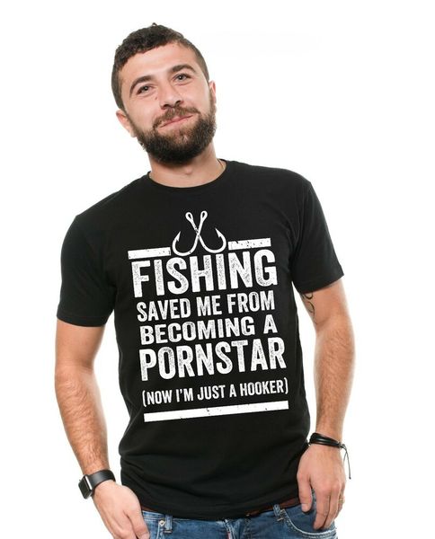 

funny fishing t-shirt hooker t-shirt gift for birthday mens funny tee, White;black