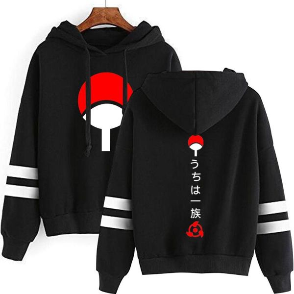 

men's hoodies & sweatshirts kids hooded boys sweatshirt lovers autumn uchiha sasuke clothes second yuan jacket fashion mens oversized h, Black