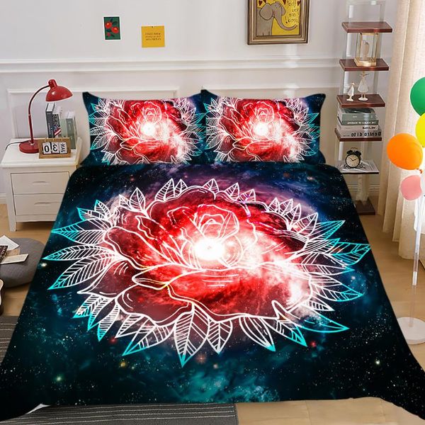 

bedding sets bohemian mandala feather set bedroom decor gifts duvet comforter quilts cover 2/3 pieces bedspread with pillowcases