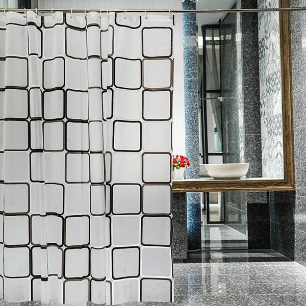 

shower curtains translucent bathroom curtain thicken peva waterproof screen luxury partition with hook home decor