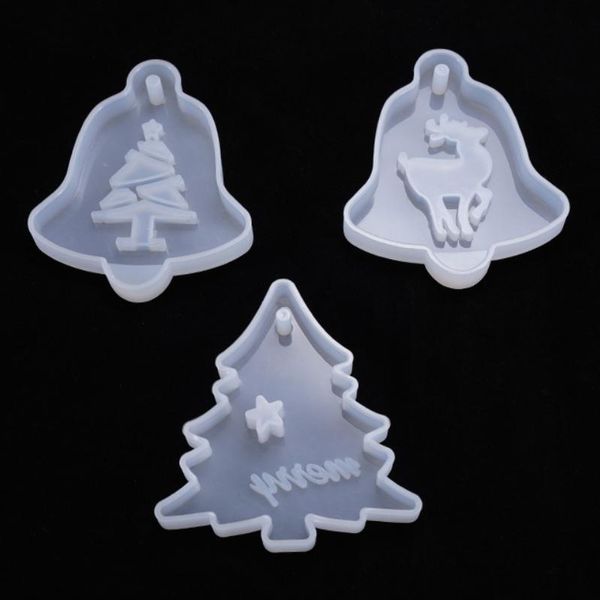 

baking moulds diy crystal gel mould christmas tree elk hanging pendant bag ornament silicone mold