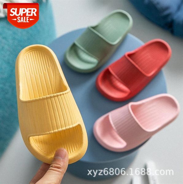 

children's slippers eva indoor household non-slip bathroom bathing boys and girls parent-child sandals for older children #mr12, Black