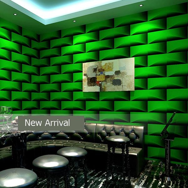 

wallpapers luxury 3d brick stone effect wallpaper teal turquoise purple ktv room bar night club waterproof pvc wall paper p109