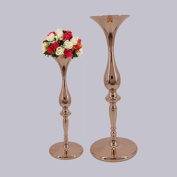 

vases wholesale 10 pieces metal trumpet flower ball holder 19' 23' tall goblet vase