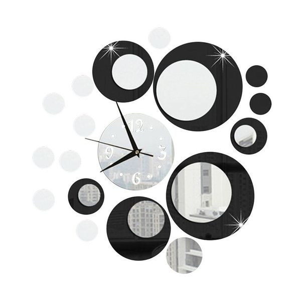 

acrylic 3d mirror wall sticker decorative clock removable frameless arrival clocks