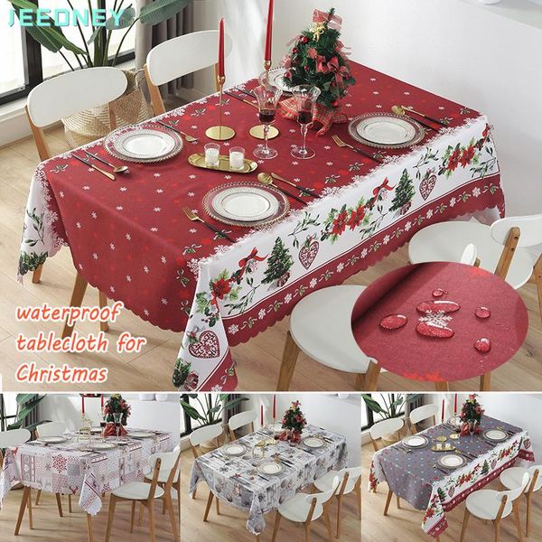 

table cloth christmas tablecloth waterproof rectangular tablecloths cover dressing manteles mantel de navidad para mesa
